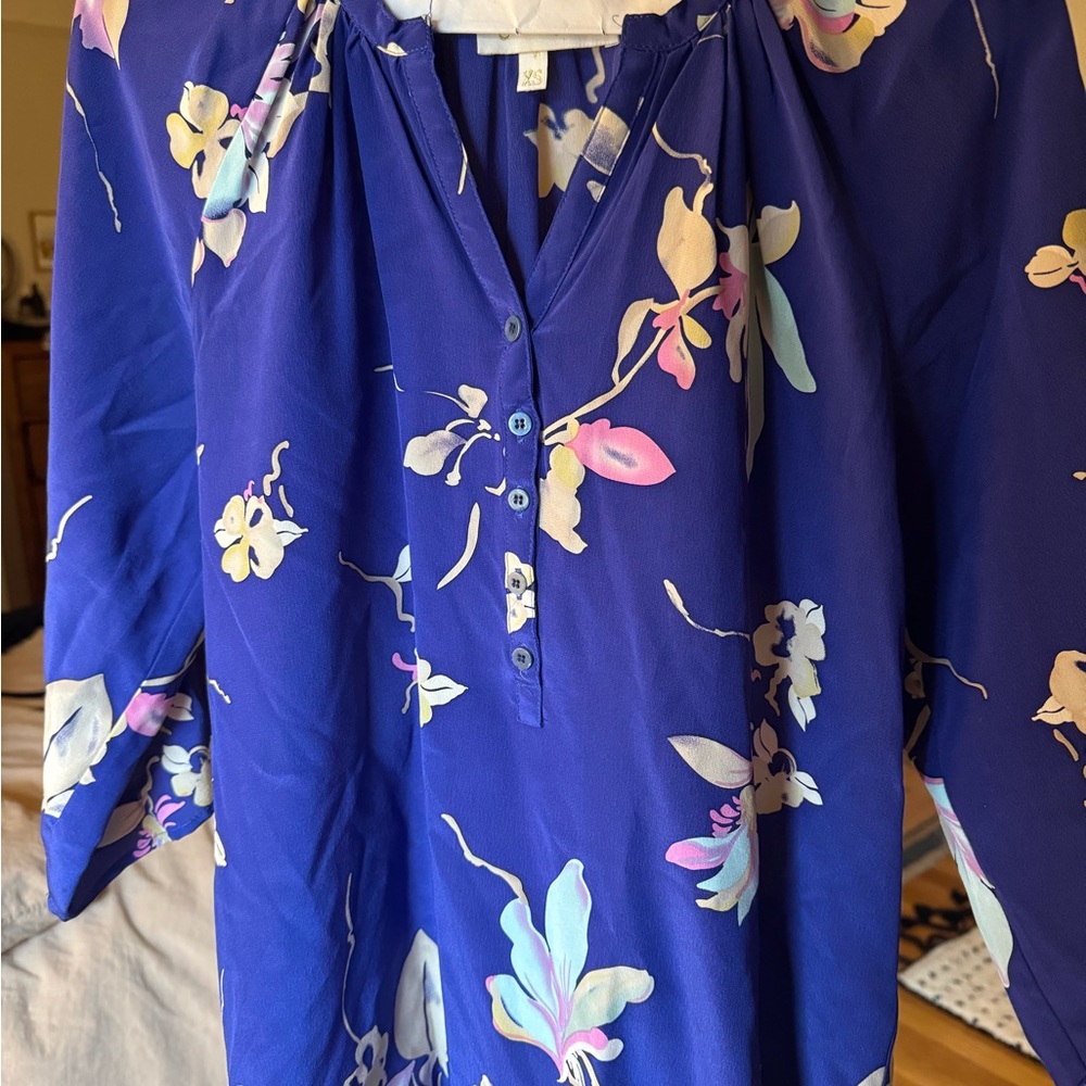Floral Blue Women's Top